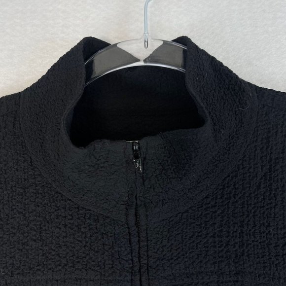 ORVIS Womens L Black Stretch Zip Up Pockets Searsucker Jacket Sweater - Picture 5 of 10